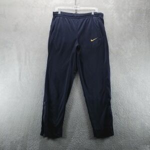 VTG Nike Pants Mens M Blue Basketball Ankle Zip Track Drawstring Pockets Gym